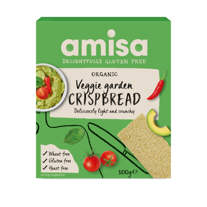 Amisa Organic Veggie Garden Crispbread 100gr