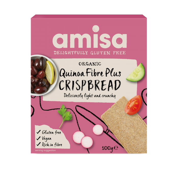 Amisa Organic Fibre Quinoa Crispbread 100gr