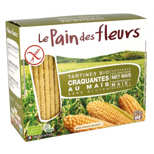 Le Pain des Fleurs Organic Corn Crispbread 150gr