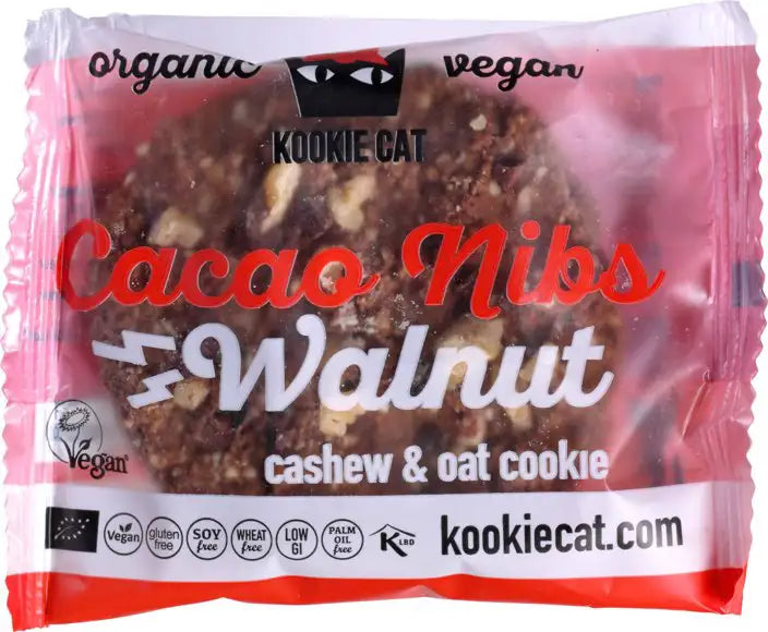 Kookie Kat Organic Double Choco Walnut Cookie 50gr
