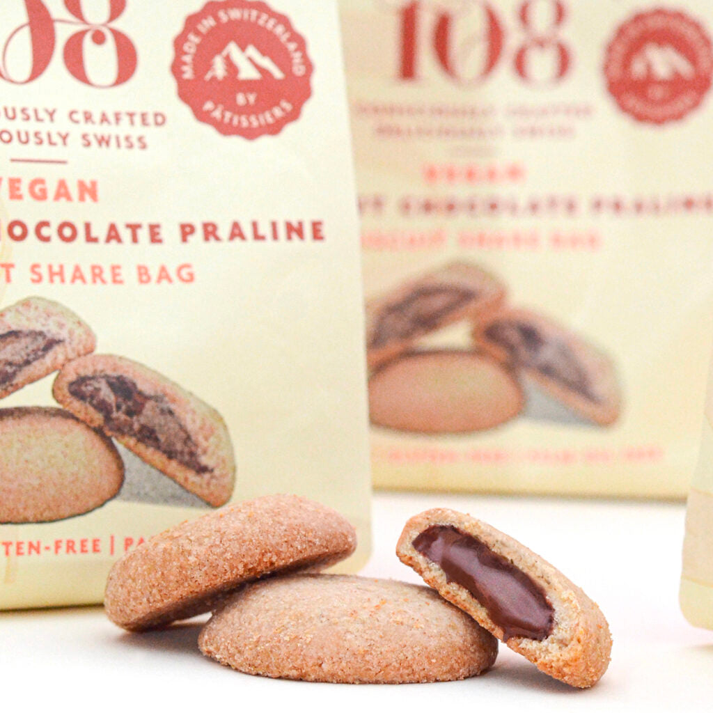 Rhythm108 Organic Hazelnut Praline filling Chocolate Biscuits Cookies 135gr