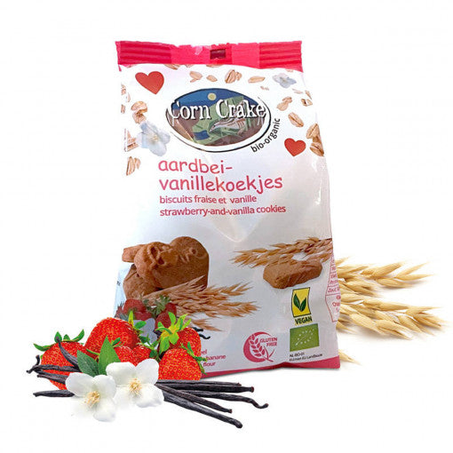 Corn Crake Organic Strawberry Vanilla Cookies 150gr