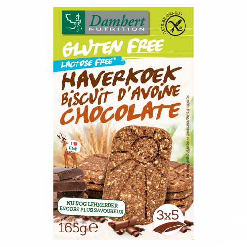 Damhert Oat Chocolate Cookies (3x5) 165gr