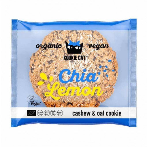 Kookie Cat Organic Oat Cashew Chia Lemon Cookie 50gr
