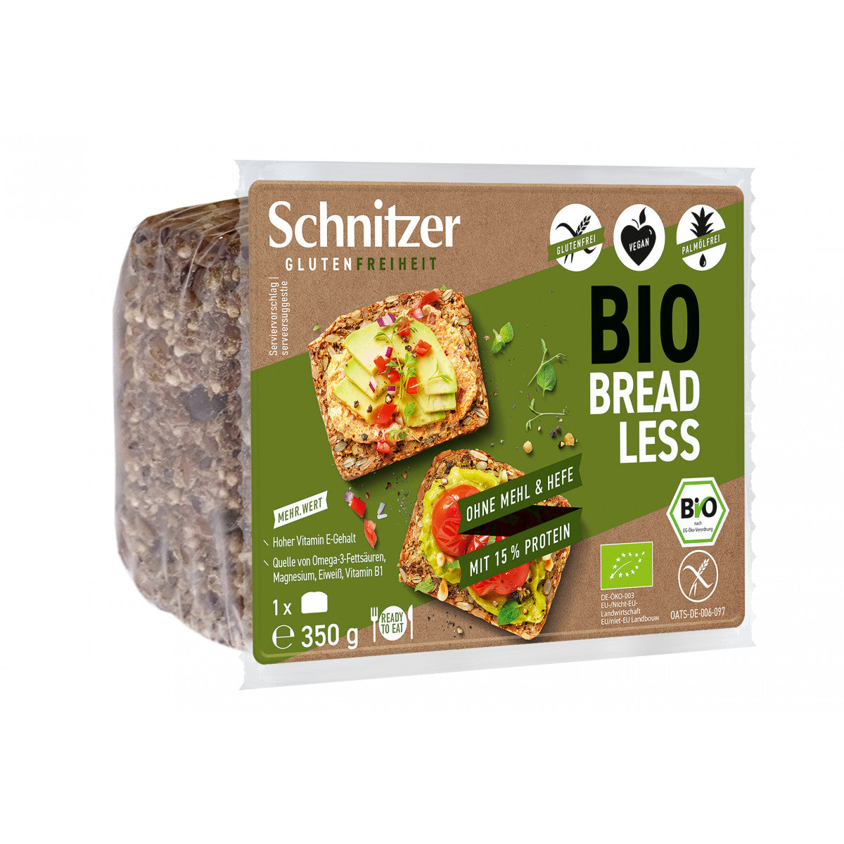Schnitzer Organic Multigrain Bread without flour and yeast 350gr