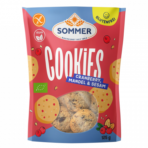Sommer Organic Cranberry Almond Sesame Cookies 125gr