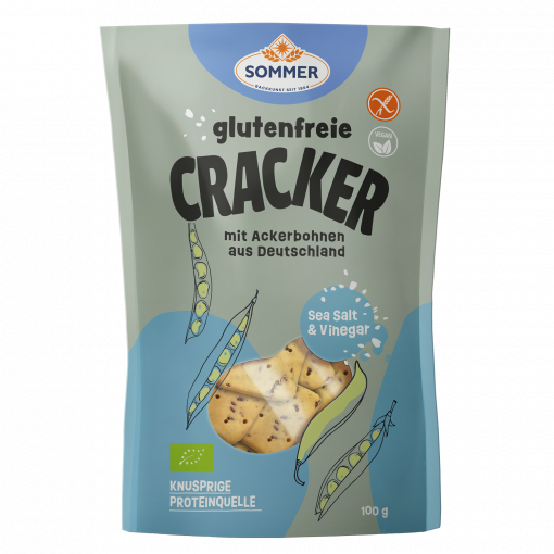 Sommer Organic Crackers Bean Sea Salt Vinegar 100gr
