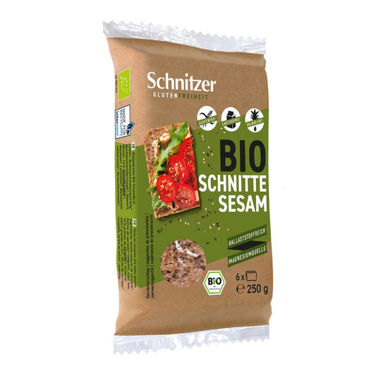 Schnitzer Organic Buckwheat Sourdough sesame sliced bread 250gr