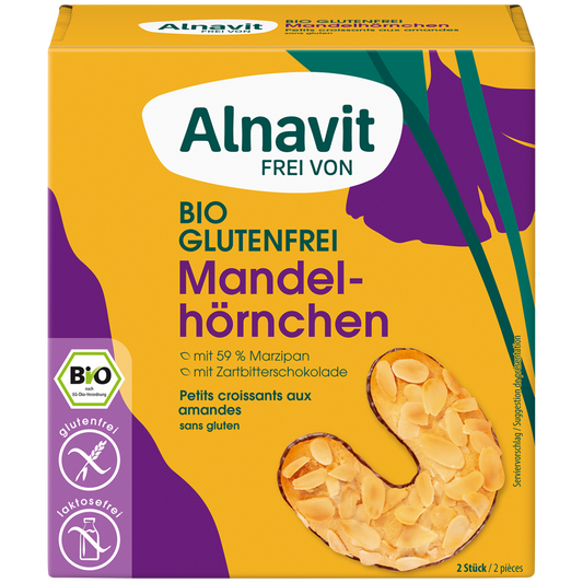 Alnavit Organic Almond marzipan Chocolate Croissant Cookies 150gr