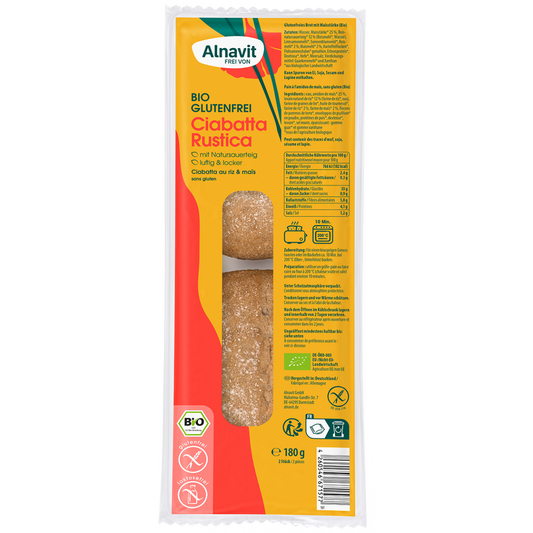 Alnavit Organic Ciabatta Rustica (2pieces) 180gr