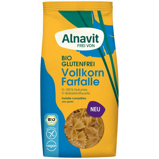 Alnavit Organic Wholemeal Farfalle Pasta 250gr