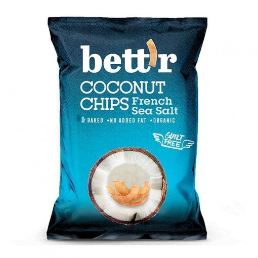 Bettr Organic Coconut Chips with French Sea salt 70gr