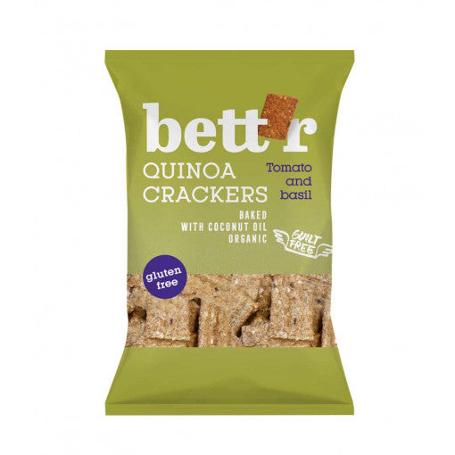 Bettr Organic Quinoa Tomato Basil Crackers 100gr