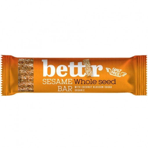 Bettr Organic Wholeseed sesame bar (glutenfree) 30gr