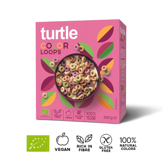 Turtle Organic Cereal Color Loops 300gr