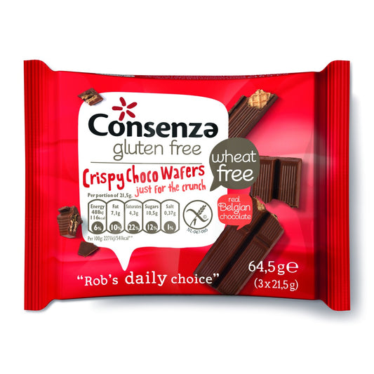 Consenza Organic Crispy Choco Wafer (3-pack) 64gr