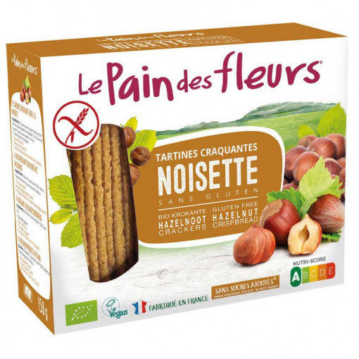 Le Pain des Fleurs Organic Hazelnut Crispbread 150gr