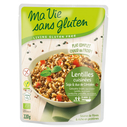 Ma Vie Sans Gluten Lentil Soy Rice bowl instant meal 250gr