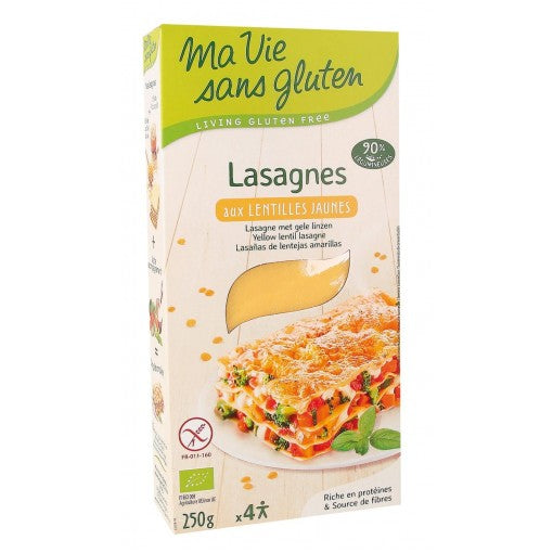 Ma Vie Sans Gluten Organic Lasagna sheets Yellow Lentil 250gr