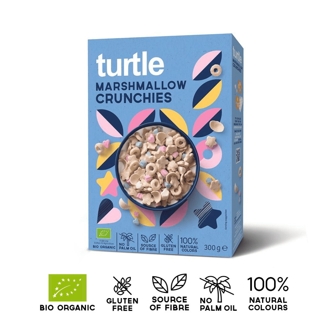 Turtle Organic Cereal Marshmallow Crunchies 300gr