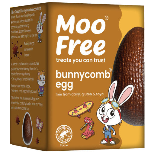 Easter special - Moo Free honeycomb Milk Choco Eggs 85gr