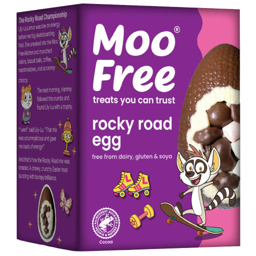 Easter special - Moo Free Marshmallow Brunchy Biscuit Milk Choco Eggs 85gr