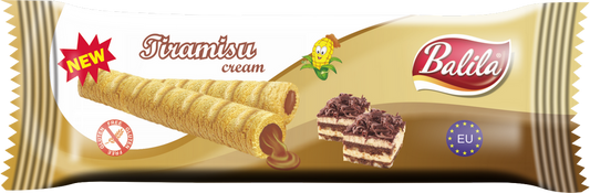 Balila Corn Tubes Filled with Tiramisu cream (48pieces) 864gr
