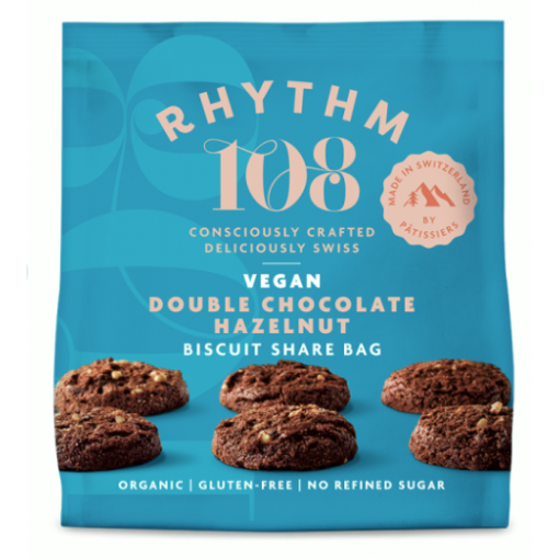 Rhythm108 Organic Double Chocolate Hazelnut Biscuits Cookies 135gr