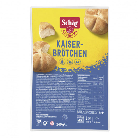 Schar Ciabatta bread Rustica multigrain 240gr (4-pieces)