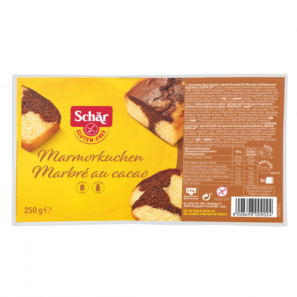 Schar Marble Chocolate Cake 250gr