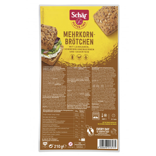 Schar Multigrain bread 4x 210gr glutenfree