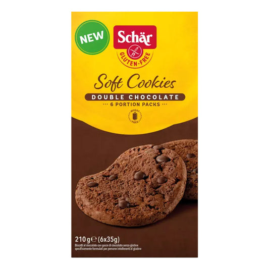 Schar Soft Double Chocolate Cookies 210gr (6x35gr)