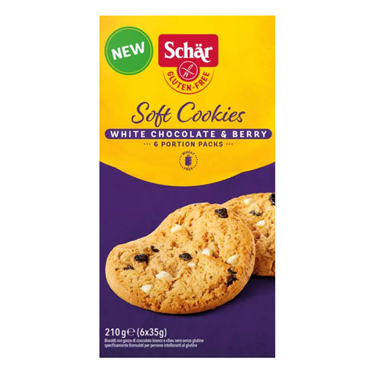 Schar Soft Cookies White Chocolate and Berry 210gr (6x35gr)