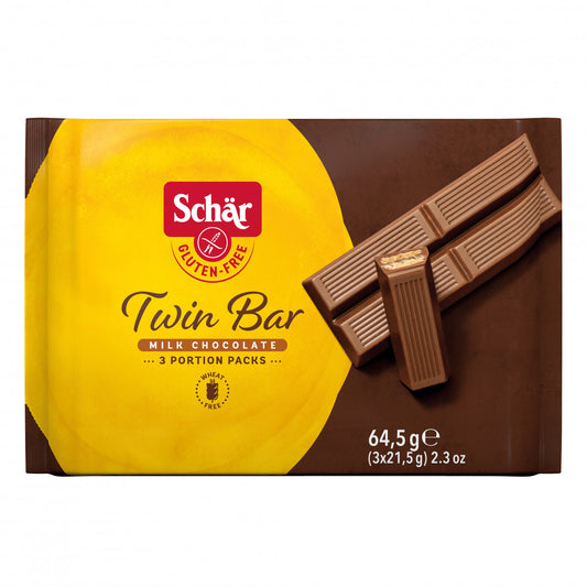 Schar Twin Bar Chocolate Wafers (like Kitkat) 65gr (3x21gr)