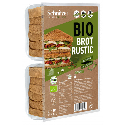 Schnitzer Organic Rustic sliced bread 400gr