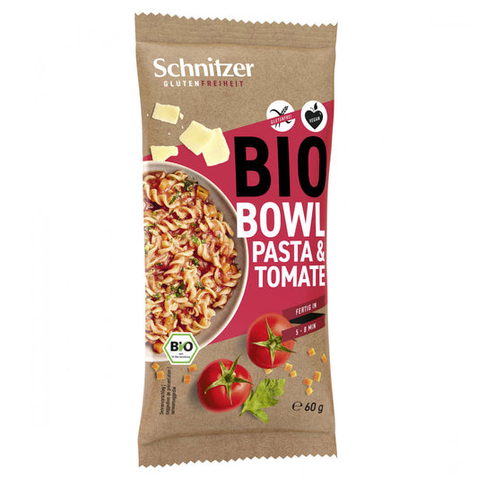 Schnitzer Organic Ready to Eat Pasta Fusilli Tomato 60gr