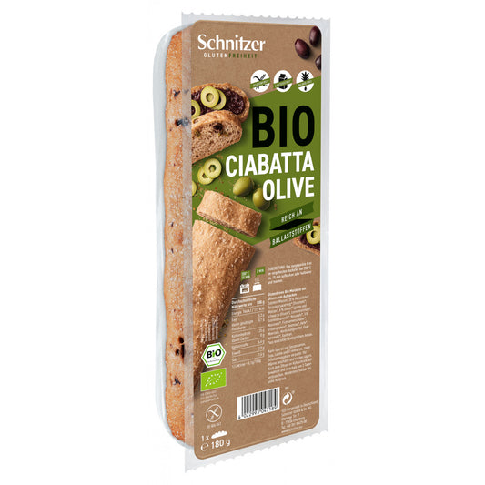 Schnitzer Organic Ciabatta Olive 180gr