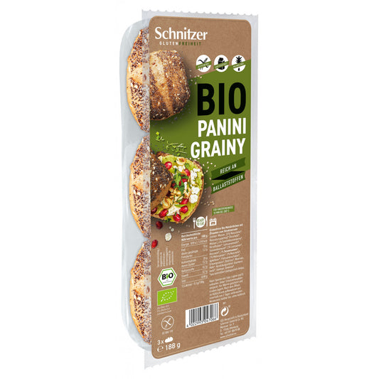 Schnitzer Organic Panini grainy 180gr (3pieces)