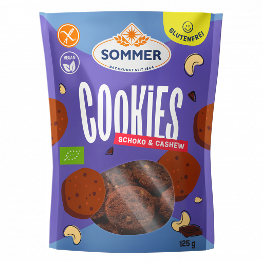 Sommer Organic Chocolate Cashew Cookies 125gr