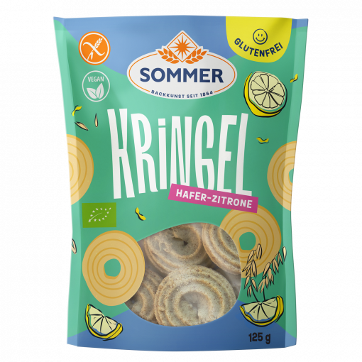 Sommer Organic Oat Lemon cookies biscuits 125gr